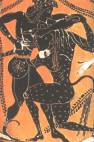 Theseus kmpft mit dem Minotauros (Vasenbild 6. Jh. v. Chr.; Rom, Vatikan)